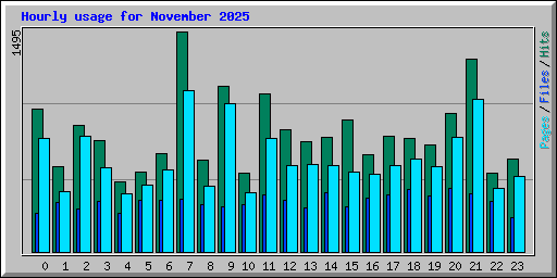 Hourly usage for November 2025