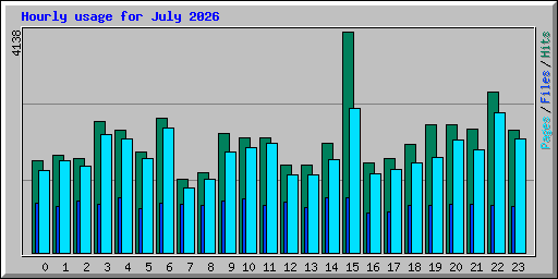 Hourly usage for July 2026